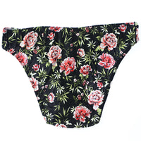 Flower Printed Low Waist Men Briefs Breathable U Convex Pouch
