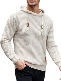 Mens Trendy Casual Knitted Pullover Hoodie