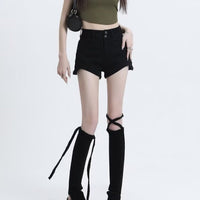 Stylish Minimalist Casual Design Womens Denim Shorts