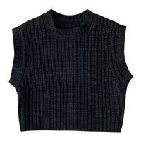 Children's Thick Stripe Thickened Wool Vest Pullover Sweater For Boys And Girls