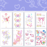 Waterproof And Durable Colorized Butterfly Tattoo Sticker