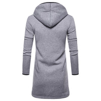 Men's High Street Mid-length Large Pocket Hooded Cardigan