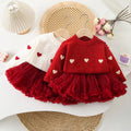 Girl's Sweater Love Embroidered Knitted Top Bottoming Shirt