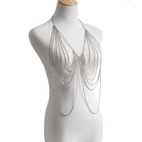 Fashion Multi Layered Fringe Diamond Body Chain