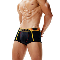 Cotton And Black Convex Matte Mesh Combination Comfortable New Men's Boxer Simple Suit