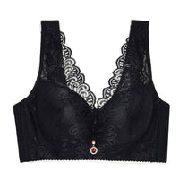 Thin Plump Girls Large Size Without Steel Ring Bra Lace Sexy Push Up Underwear Women's Anti-sagging Accessory Breast Push Up Bra