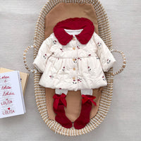 Baby Girl Coat Autumn And Winter Fashionable Cotton Clothing Fleece-lined