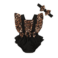 Baby Triangle Rompers Going OutSummer Leopard Print