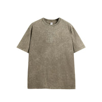 INF Men's Street Retro Washed Embroidered T-shirt
