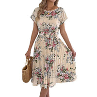 Floral Batwing Sleeve Dress Womens Clothing
