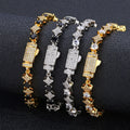 Mens 6mm Star Zircon Tennis Bracelet