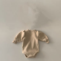 Girls Bubble Long Sleeve Fungus Collar Romper