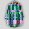 Loose-fitting Printed Crew-neck Casual Plus-size Womens Top