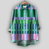 Loose-fitting Printed Crew-neck Casual Plus-size Womens Top
