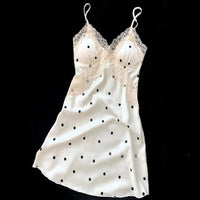 Polka-Dot Summer Lace Camisole And Shorts Womens Set
