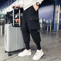 Men's Hong Kong-style Slim-fit Multi-pocket Work Pants