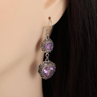 Purple Turquoise Earrings Ethnic Style Bohemian Flair Unique Personality