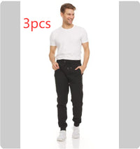 Men's Sports Casual Zipper Ankle-tied Feet Running Trousers