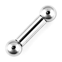 Large Size Internal Teeth Straight Rod Stainless Steel Earrings Body Ring