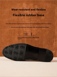 British Vintage Litchi Grain Cowhide Men's Loafer