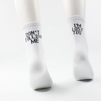 Casual Men And Women English Alphabet Socks In Tube Socks