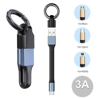 Key Chain Data Cable Short Portable Fast Charge Line