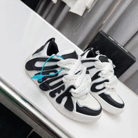 Round Colorblock Casual Sneakers Bread Shoes