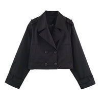 Sleek Slim Fit Short Trench Coat Jacket