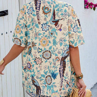 Casual Printed Top And Shorts Two-Piece Set For Women