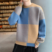 Men's Korean-style Trendy Crew-neck Sweater With Long Sleeves