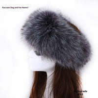 Elastic Faux Fur Fox Fur Headband For Women