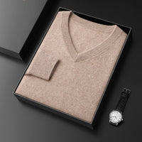 Cashmere Sweater Men's V-neck Loose