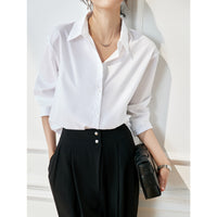 Seasonal New Casual Drop-shoulder Shirt For Women Elegant Style