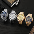 Fake Three-eye Casual Steel Watch Alloy Fashion
