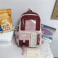 Elementary School High School Birthday Cute Large-capacity Contrast Color Backpack
