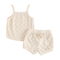 Girls Summer Vest Shorts Set
