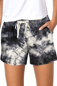 Summer Slim Tie Dye Patterned Gradient Casual Beachwear Shorts