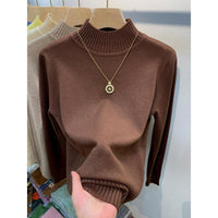 Autumn And Winter Gas Half Turtleneck Outerwear Top