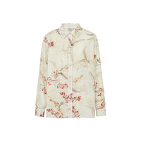 Acetic Acid Printed Ink-Drop Elegant Long-Sleeve Shirt