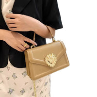 Fashion Portable Small Square Bag Flip Double Compartment