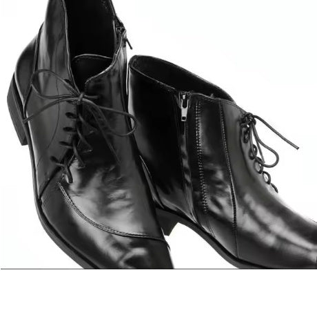 Light Luxury New Korean Style Men's Pointed Leather Boots