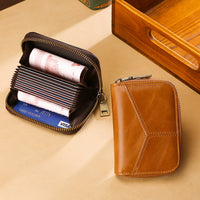 Soft Top-Grain Leather Multifunctional Coin Purse