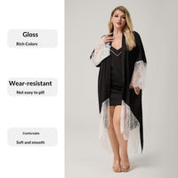New Womens Plus Size Sleepwear With Lace Trimmed Patchwork Design