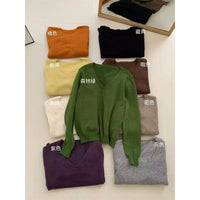 Versatile Slimming Long-sleeve Knit Top