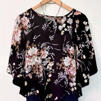 Fashion Round Neck Shirt With Half Sleeve Loose Women's Shirt