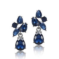 Cute Girl Simple Style Crystal Steel Needle Earrings