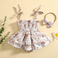 Baby Romper Flower Sleeveless Jumpsuit Female