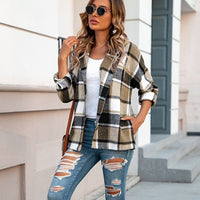 Women's Winter Pure Cotton Plaid Jacket