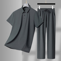 Breathable Short-Sleeve T-Shirt And Pants Casual Set
