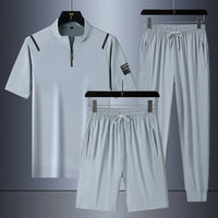 Casual Ice Silk Quick-drying Three-piece Suit For Men